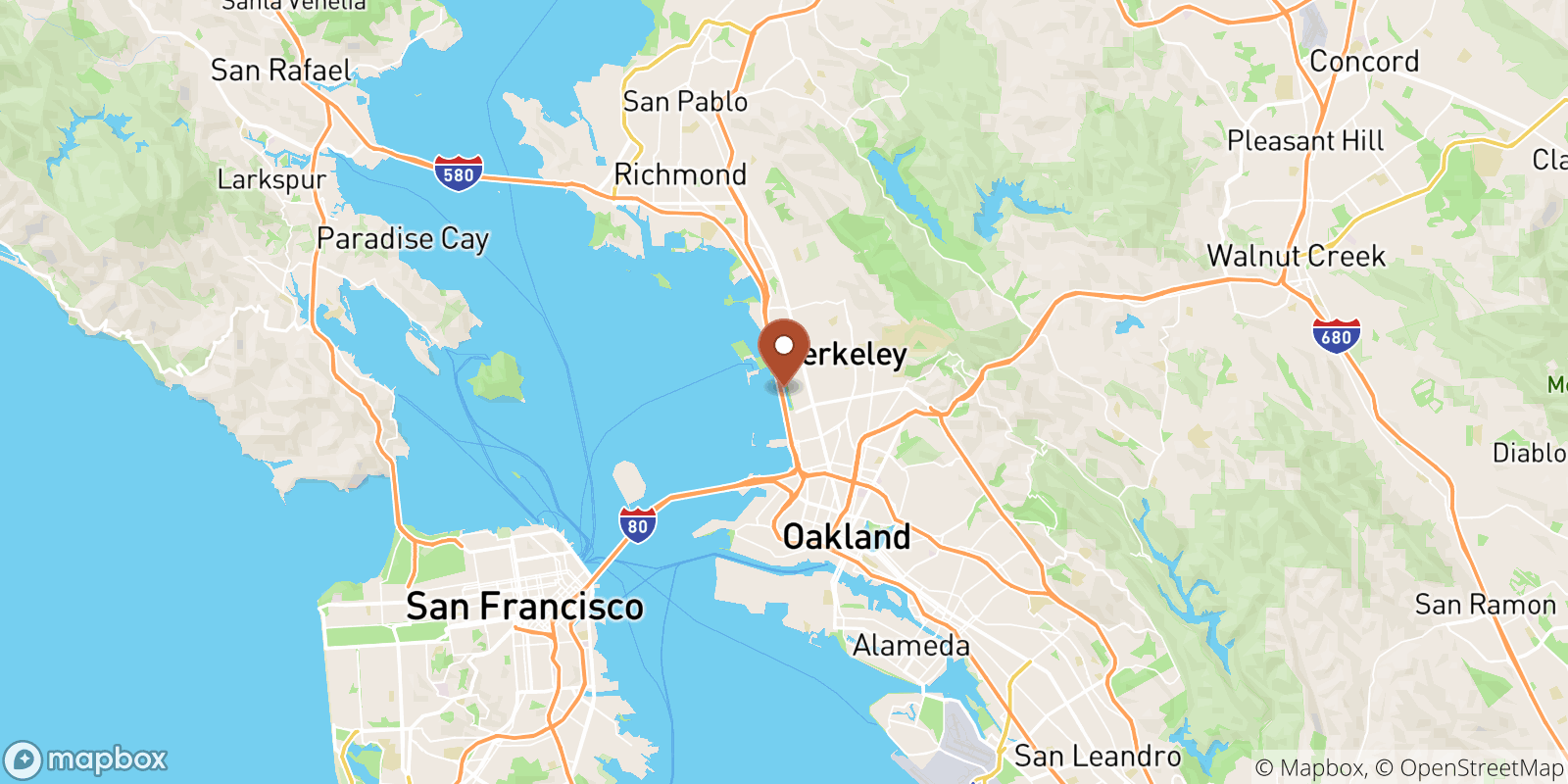 Aquatic Park sea temperature map